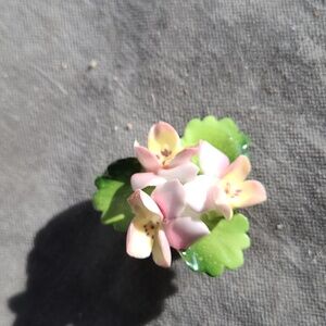 Signed Cara China Staffordshire made in England bone china brooch